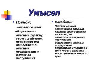 Прямой умысел примеры из судебной практики