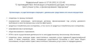 Статья отмывание денежных средств 115