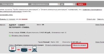 Возврат денег на карту ржд