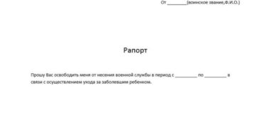 Рапорт на больничный военнослужащего образец россия