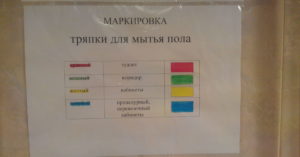 Маркировка уборочного инвентаря