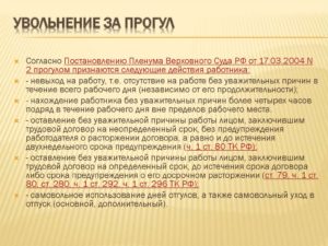 Прогул примеры из судебной практики